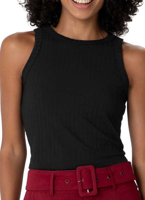 Vista 2 Blusa Feminina Regata Cropped Malwee 1000113554 00004-Preto Malwee