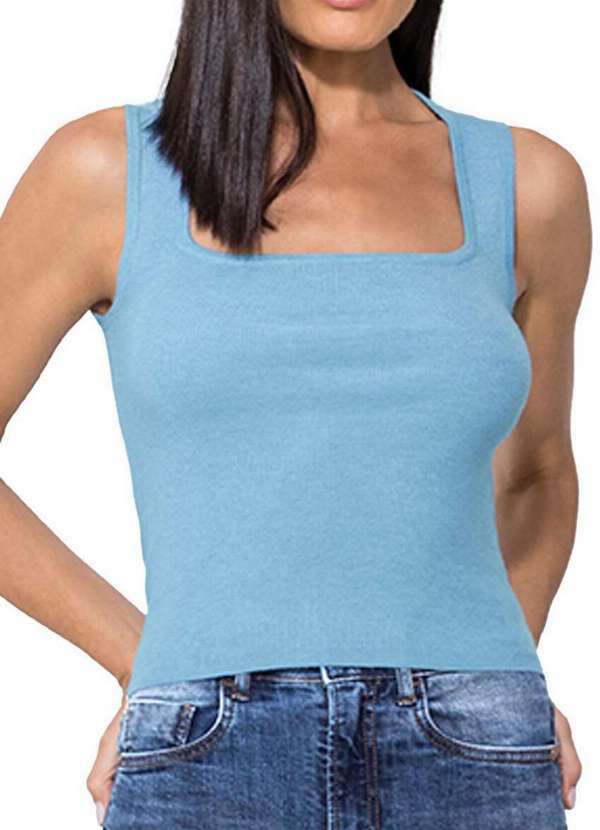 Blusa Feminina Regata Enfim Azul