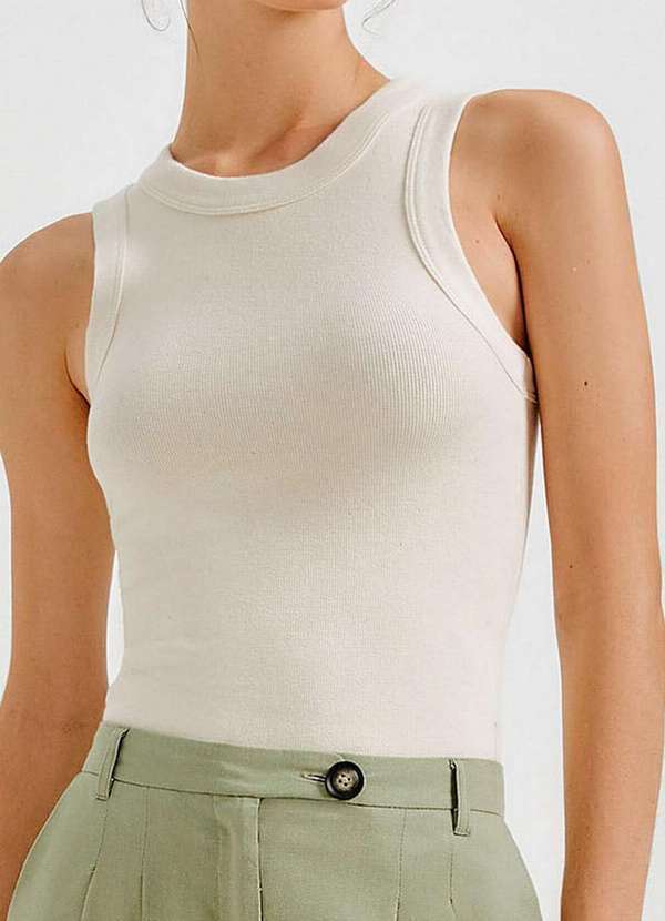 Blusa Feminina Regata Hering Bege