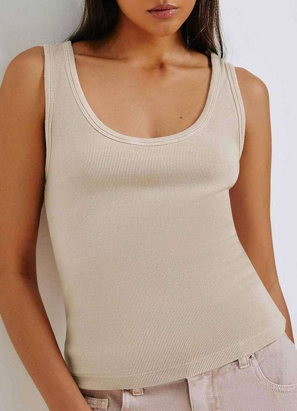 Blusa Feminina Regata Hering Marrom