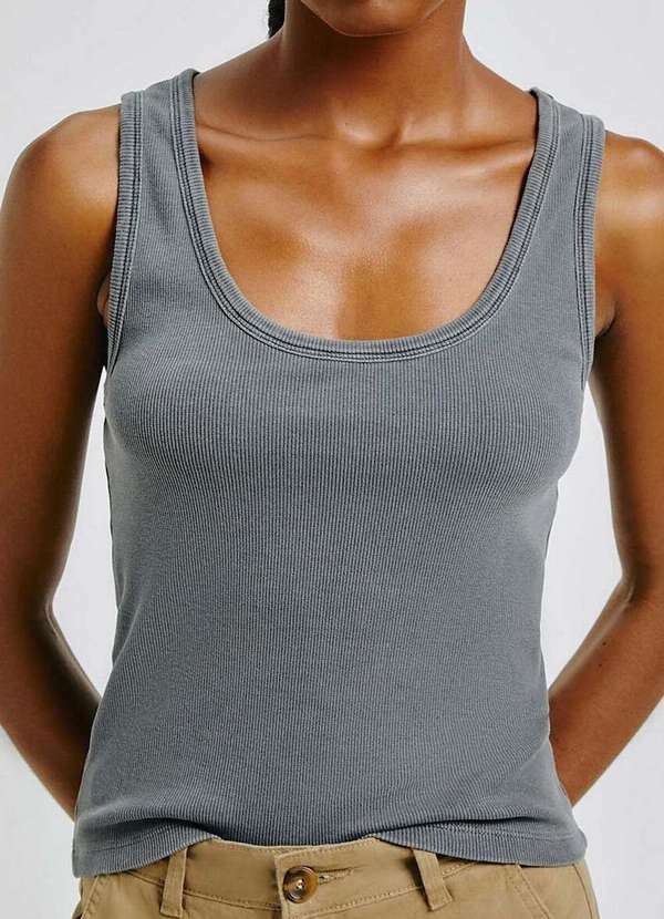 Blusa Feminina Regata Hering Cinza