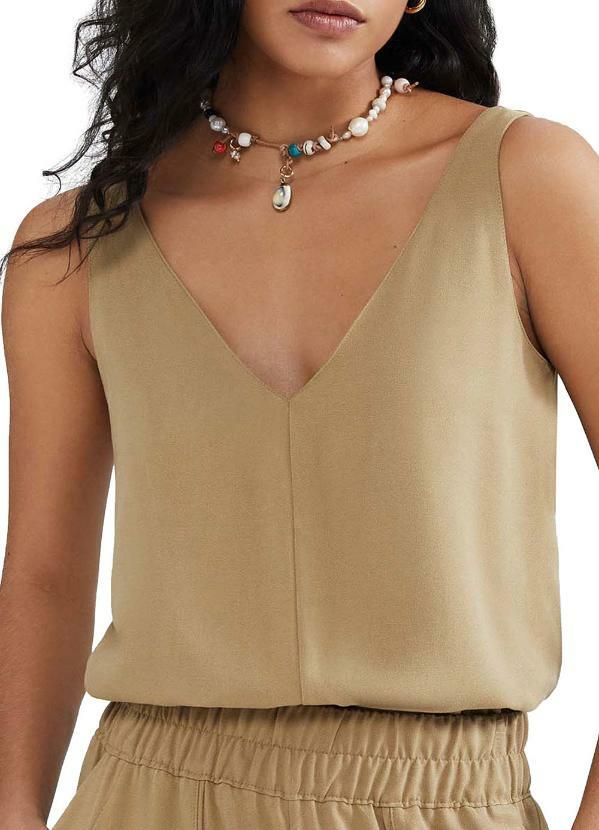 Blusa Feminina Regata Hering Marrom