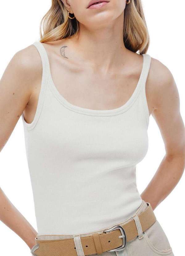 Blusa Feminina Regata Hering Bege