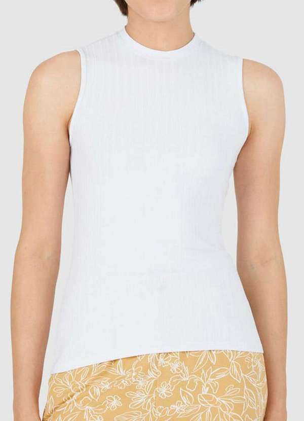 Blusa Feminina Regata Malwee 1000066036 00001-Branco