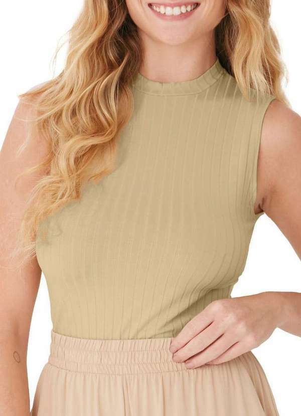 Blusa Feminina Regata Malwee Bege