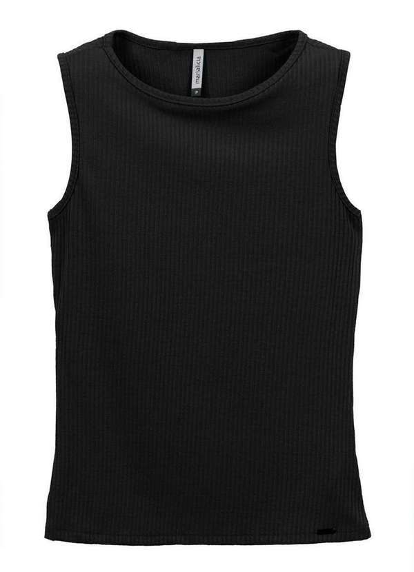 Vista 2 Blusa Feminina Regata Marialicia 52082 7001-Preto Marialícia