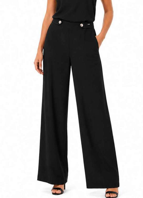 Calça Feminina Pantalona Marialicia Preto