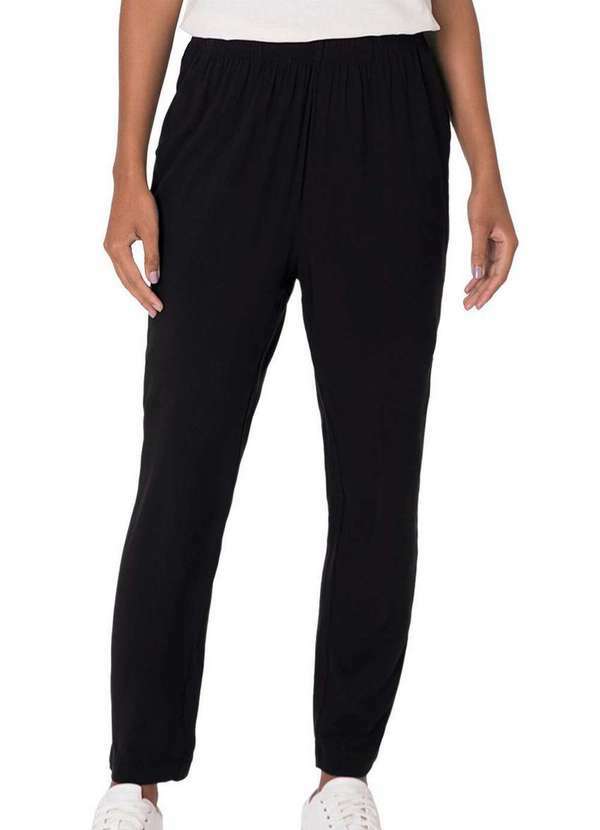 Vista 2 Calça Feminina Reta Malwee 1000134194 00004-Preta Malwee