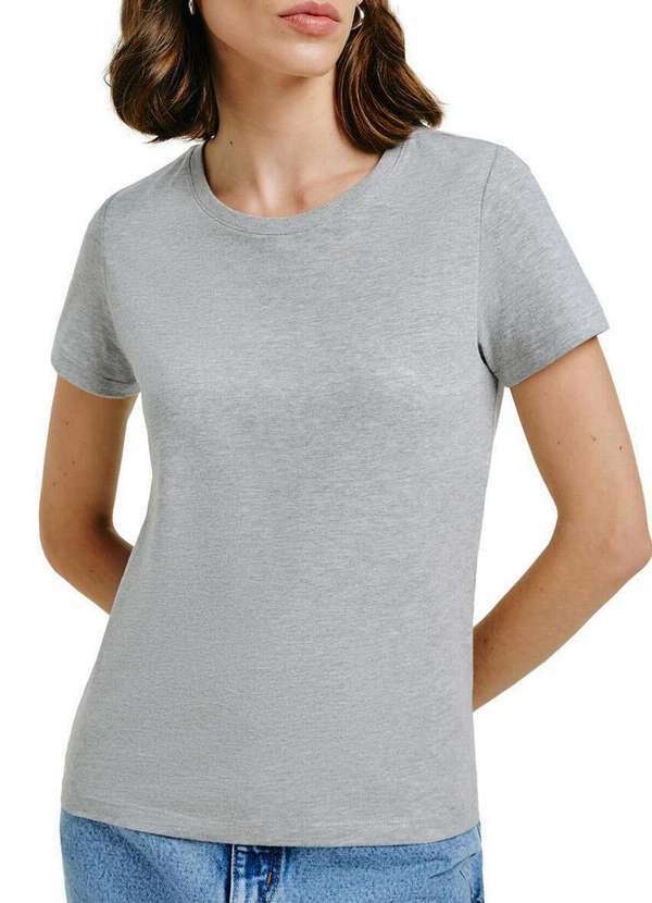 Camiseta Feminina Cinza Hering 0241