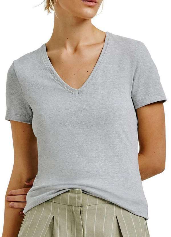 Camiseta Feminina Cinza Hering 02tq