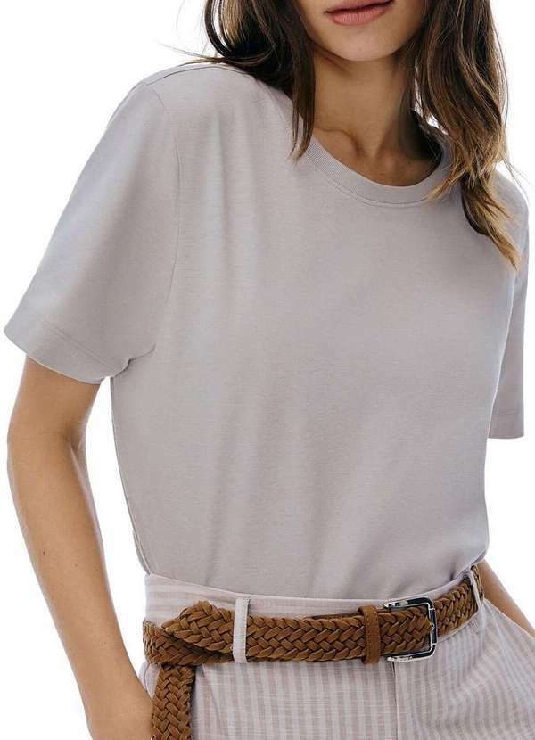 Camiseta Feminina Hering Cinza