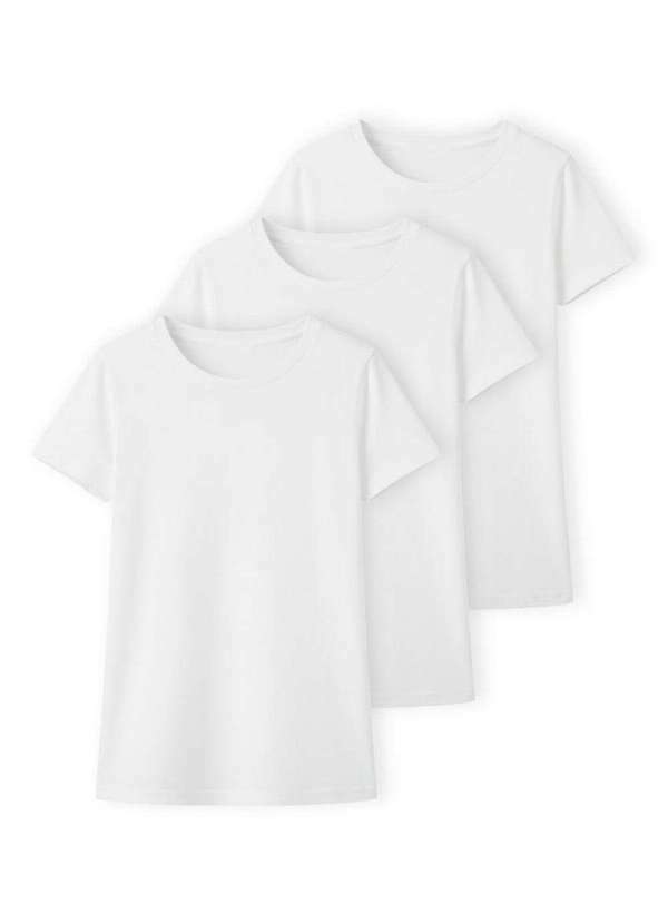 Vista 2 Kit com 3 Camisetas Feminina Hering 0241 Branco Hering