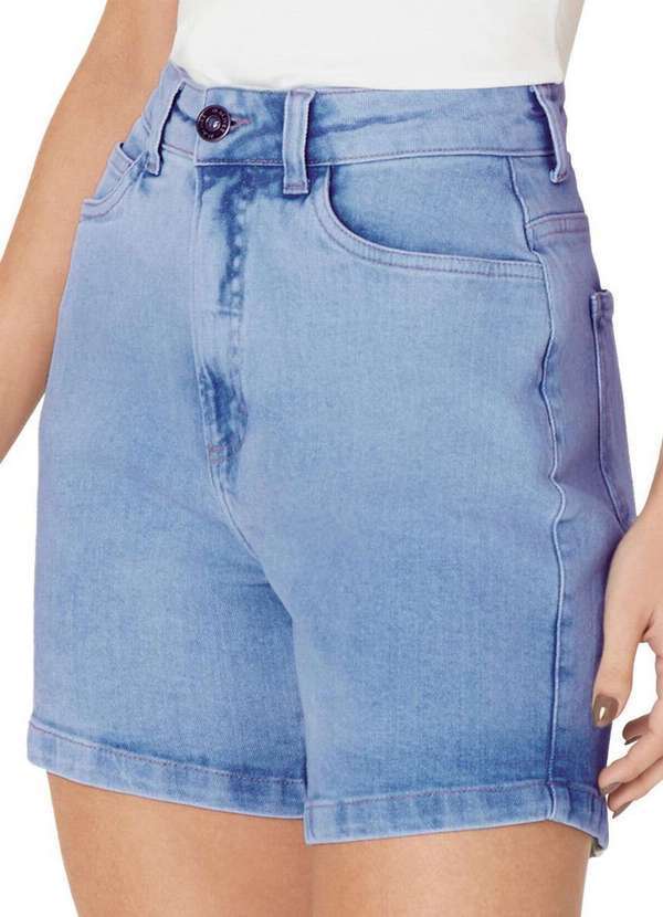 Bermuda Feminina Mom Azul