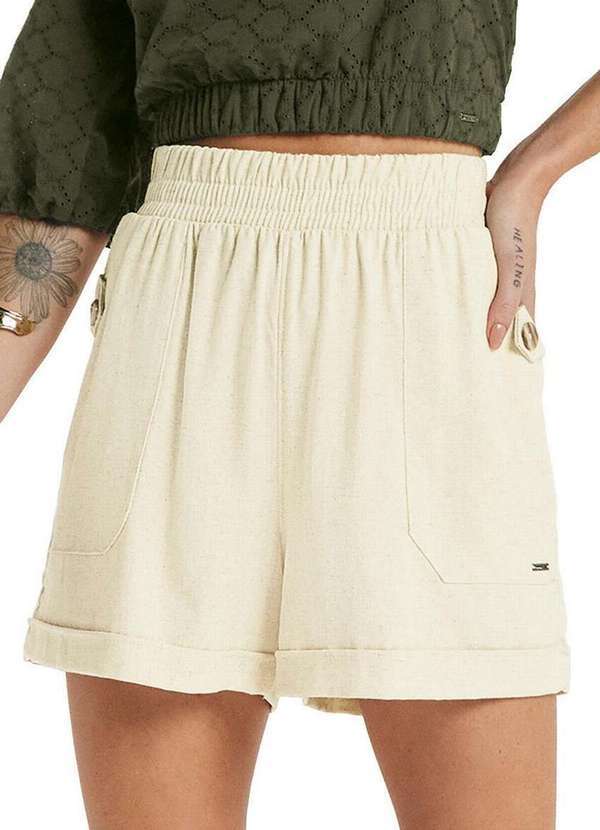 Shorts Feminino Marialicia Bege