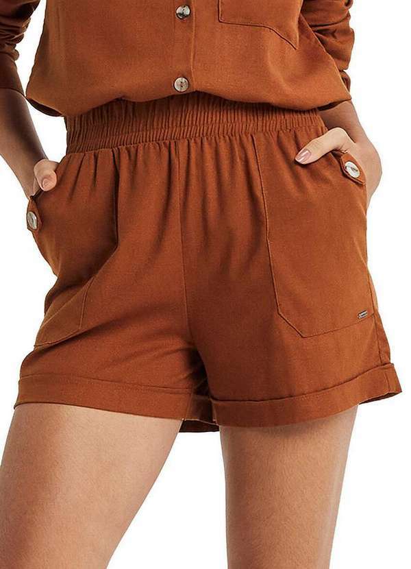 Shorts Feminino Marialicia Marrom