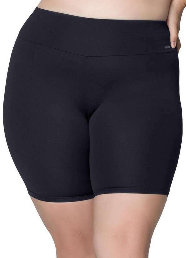 Vista 2 Bermuda Feminina Selene 24940-001 Plus Size 550-Preto SELENE