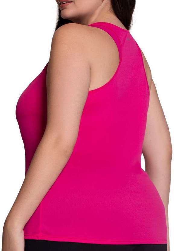Camiseta Regata Feminina Selene Rosa Plus Size