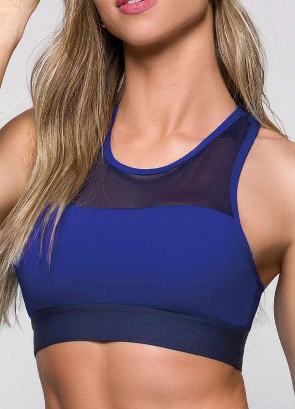 Top Feminino Nadador Selene Azul
