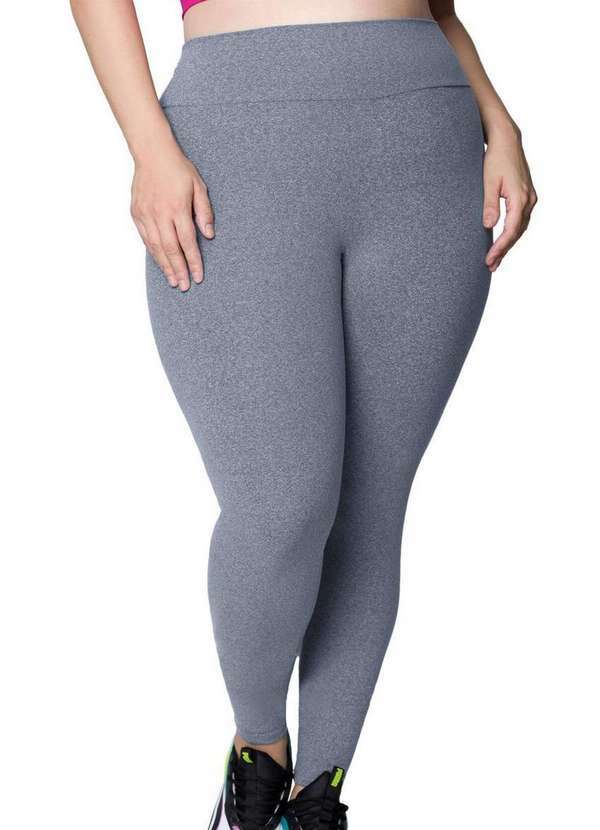 Vista 2 Legging Feminina Selene 24935-001 Plus Size 583-Cinza-Mescla SELENE
