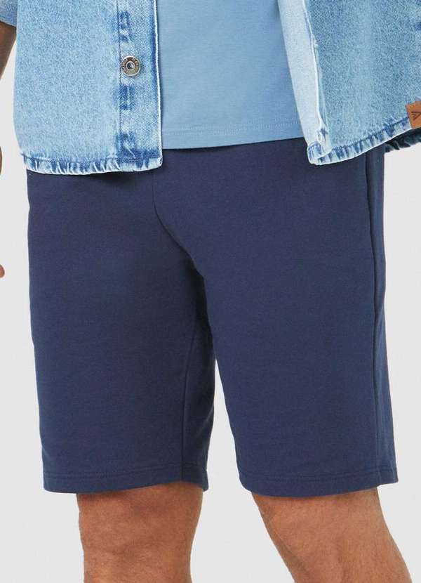 Vista 2 Bermuda Masculina Moletom Malwee 1000052229 02023-Marinho Malwee
