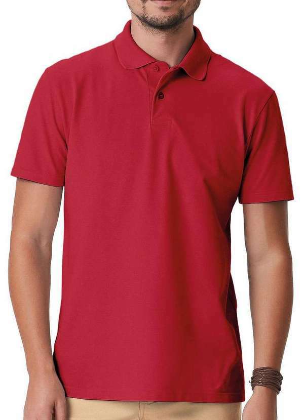 Camiseta Polo Masculina Malwee 1000004430 02226-Vermelho