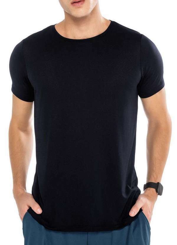 Vista 2 Camiseta Masculina Slim Enfim 1000087016 00004-Preto Enfim