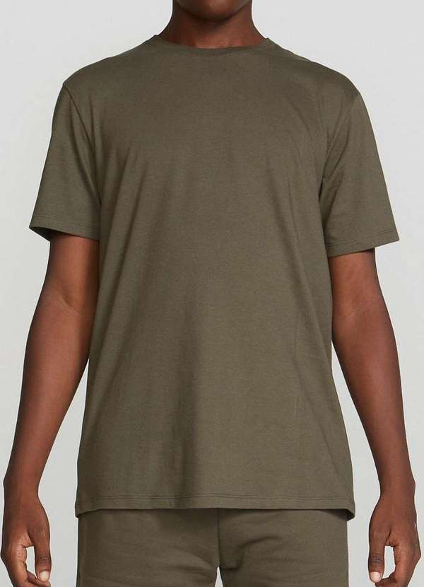 Vista 2 Camiseta Masculina Hering 201 Nat-Verde