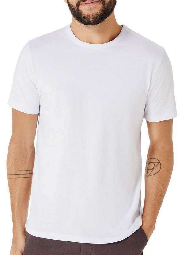 Vista 2 Camiseta Masculina Hering 0299 Noa-Branco