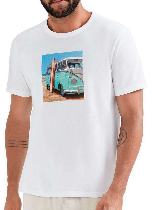 Camiseta Masculina Hering Branco