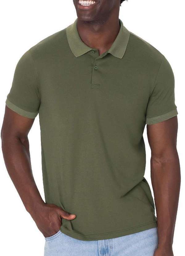 Camiseta Masculina Verde Polo Malwee 1000137330 Pima