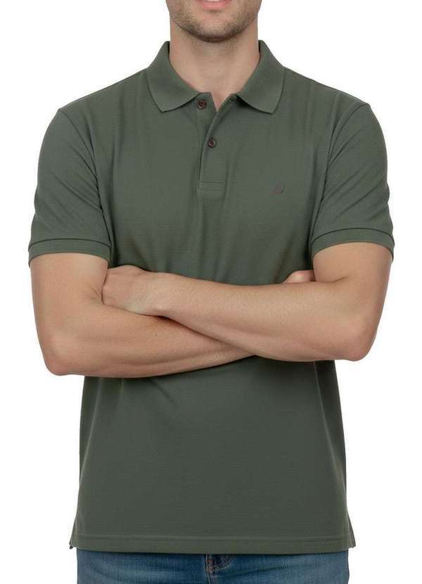 Camiseta Masculina Polo Slim Enfim Verde