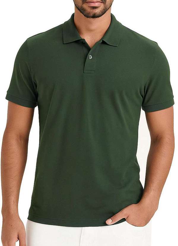 Camiseta Masculina Polo Slim Enfim Verde