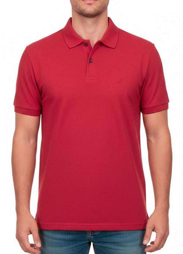 Camiseta Masculina Polo Slim Enfim Vermelho