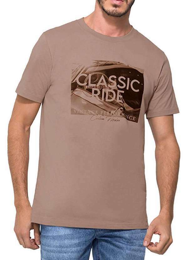 Camiseta Masculina Regular Enfim Marrom