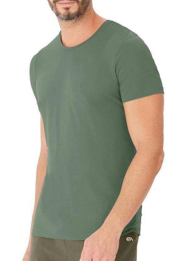 Vista 2 Camiseta Masculina Slim Enfim 1000087016 01798-Verde Enfim