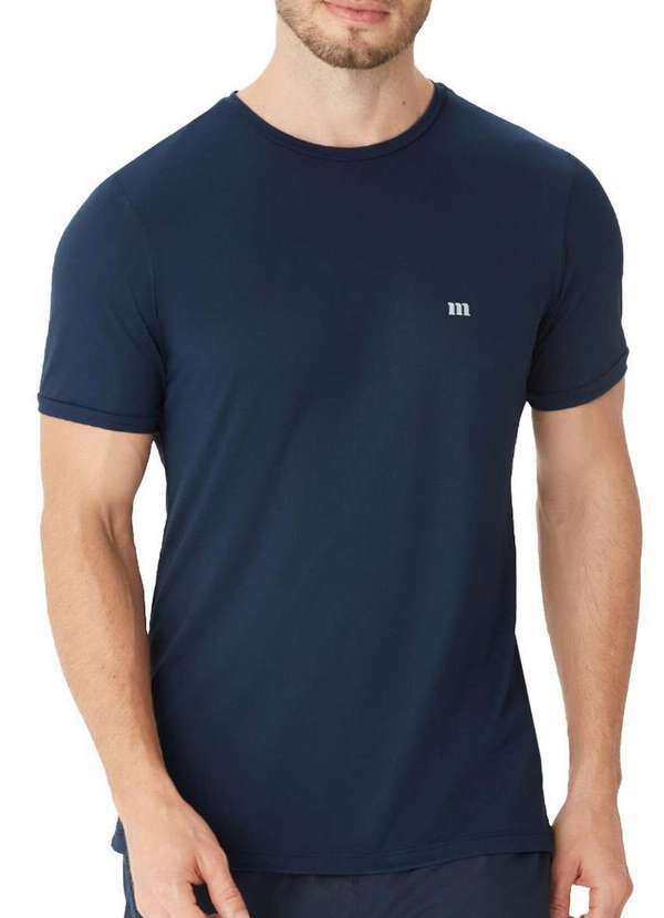 Camiseta Masculina Slim Malwee Azul Active 1000133430