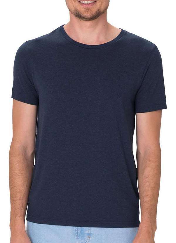 Camiseta Slim Masculina Azul Malwee 1000137333