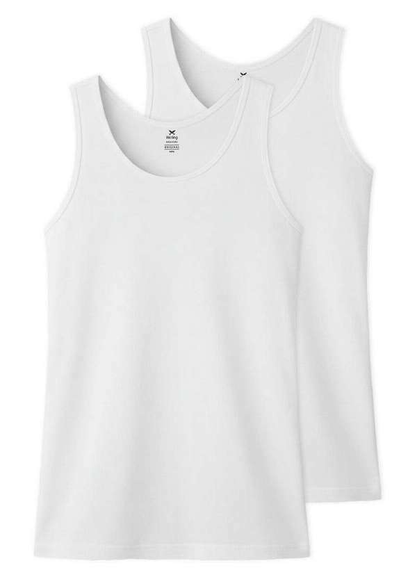Vista 2 Kit com 2 Camisetas Regata Masculina Hering 0199 Branco Hering