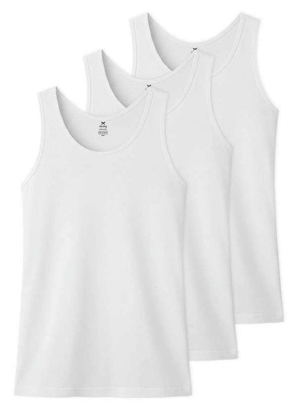 Vista 2 Kit com 3 Camisetas Regata Masculina Hering 0199 Branco Hering