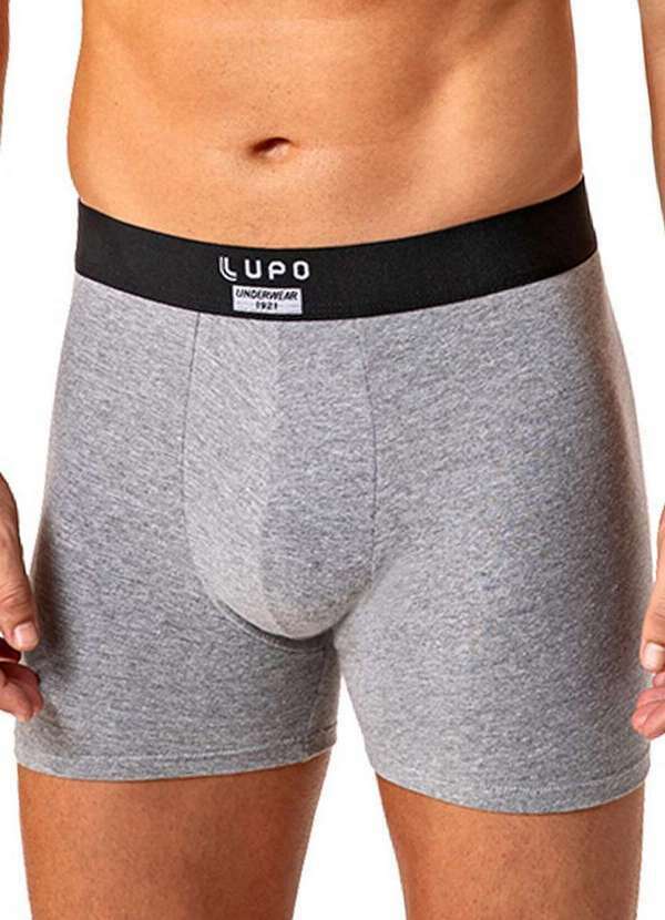 Vista 2 Cueca Boxer Lupo 18430-001 8820-Chumbo-Mescla Lupo