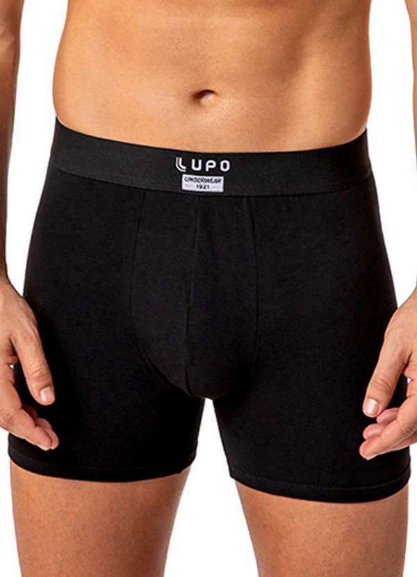 Vista 2 Cueca Boxer Lupo 18430-001 9990-Preto Lupo
