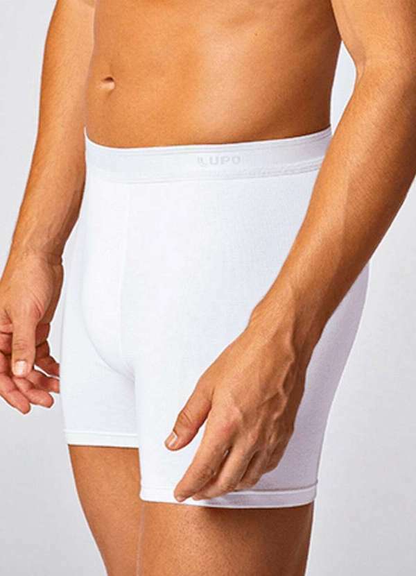 Vista 2 Cueca Boxer Lupo 615-003 1110-Branco Lupo
