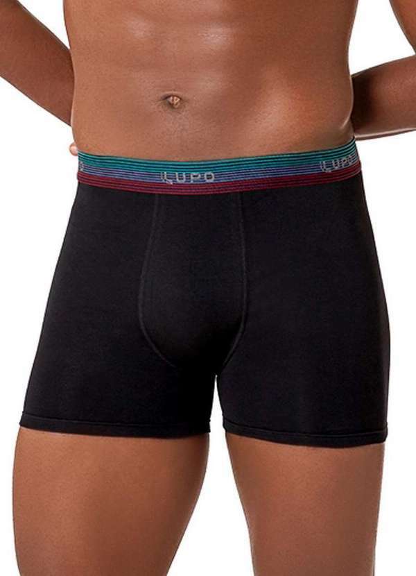 Vista 2 Cueca Boxer Lupo 784-060 9990-Preto Lupo
