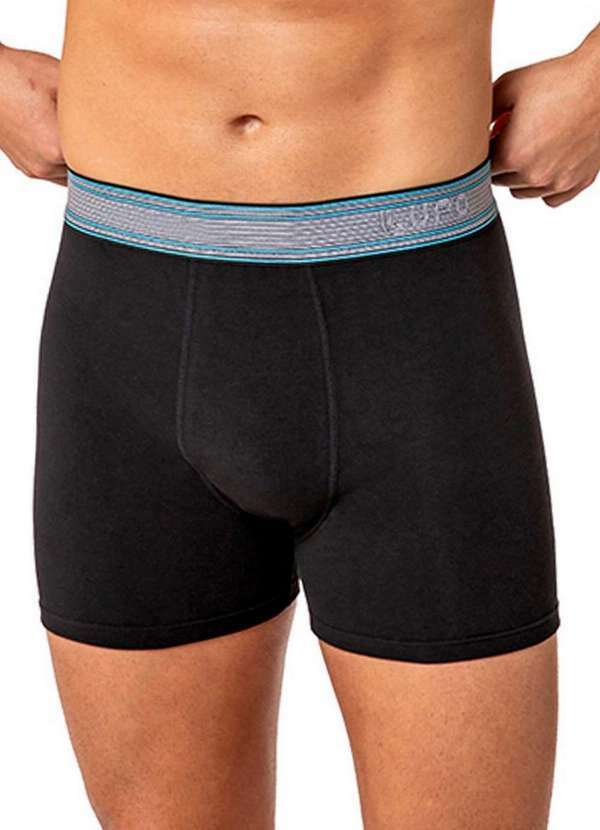Vista 2 Cueca Boxer Lupo 784-063 9990-Preto Lupo
