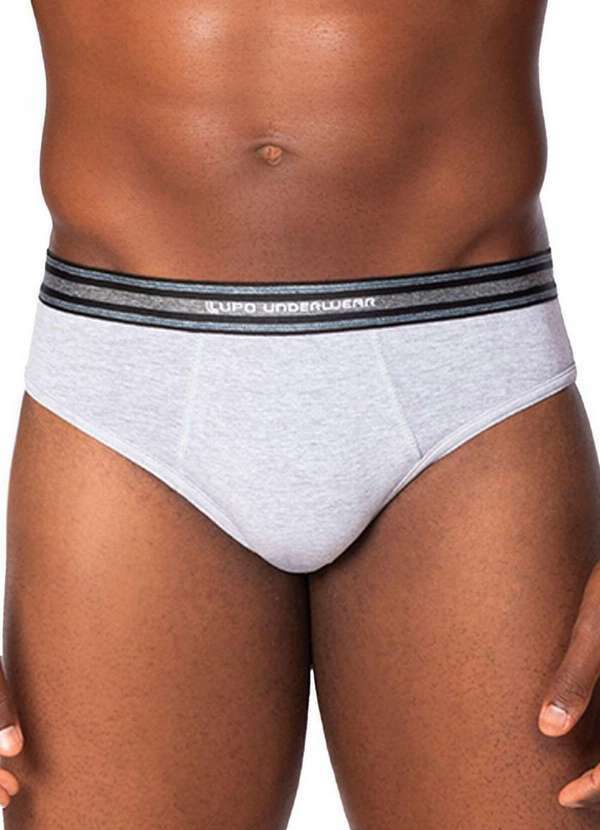 Cueca Slip Lupo Cinza