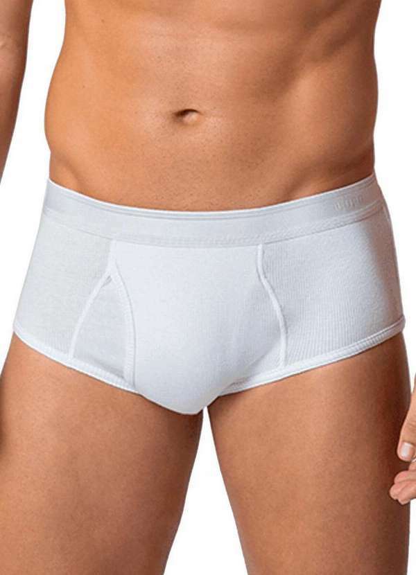 Vista 2 Cueca Slip Lupo com Abertura 546-003 1110-Branco Lupo