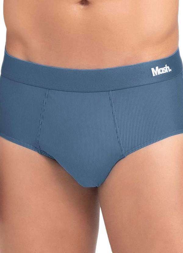 Vista 2 Cueca Slip Mash 045.01 Az02-Azul MASH