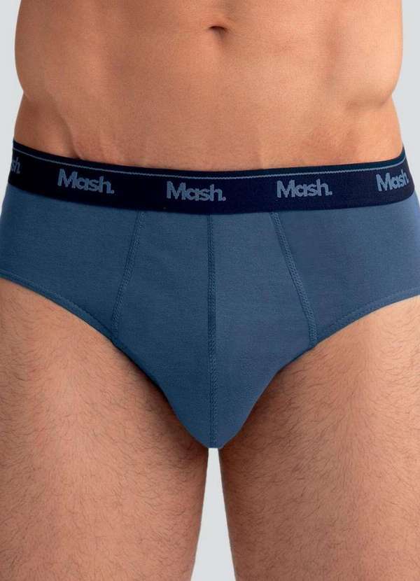 Vista 2 Cueca Slip Mash 073.58 Az20-Azul MASH