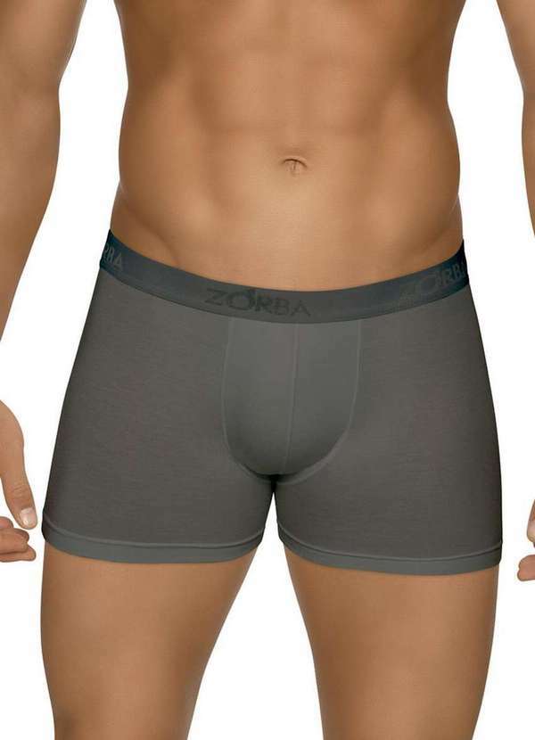 Vista 2 Cueca Boxer Modal Zorba 689 Chumbo