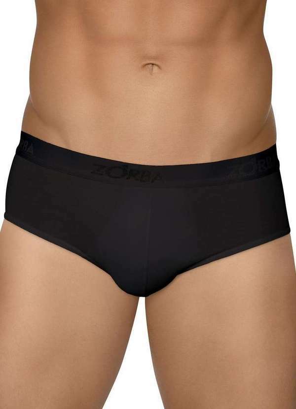Vista 2 Cueca Slip Modal Zorba 688 Preta